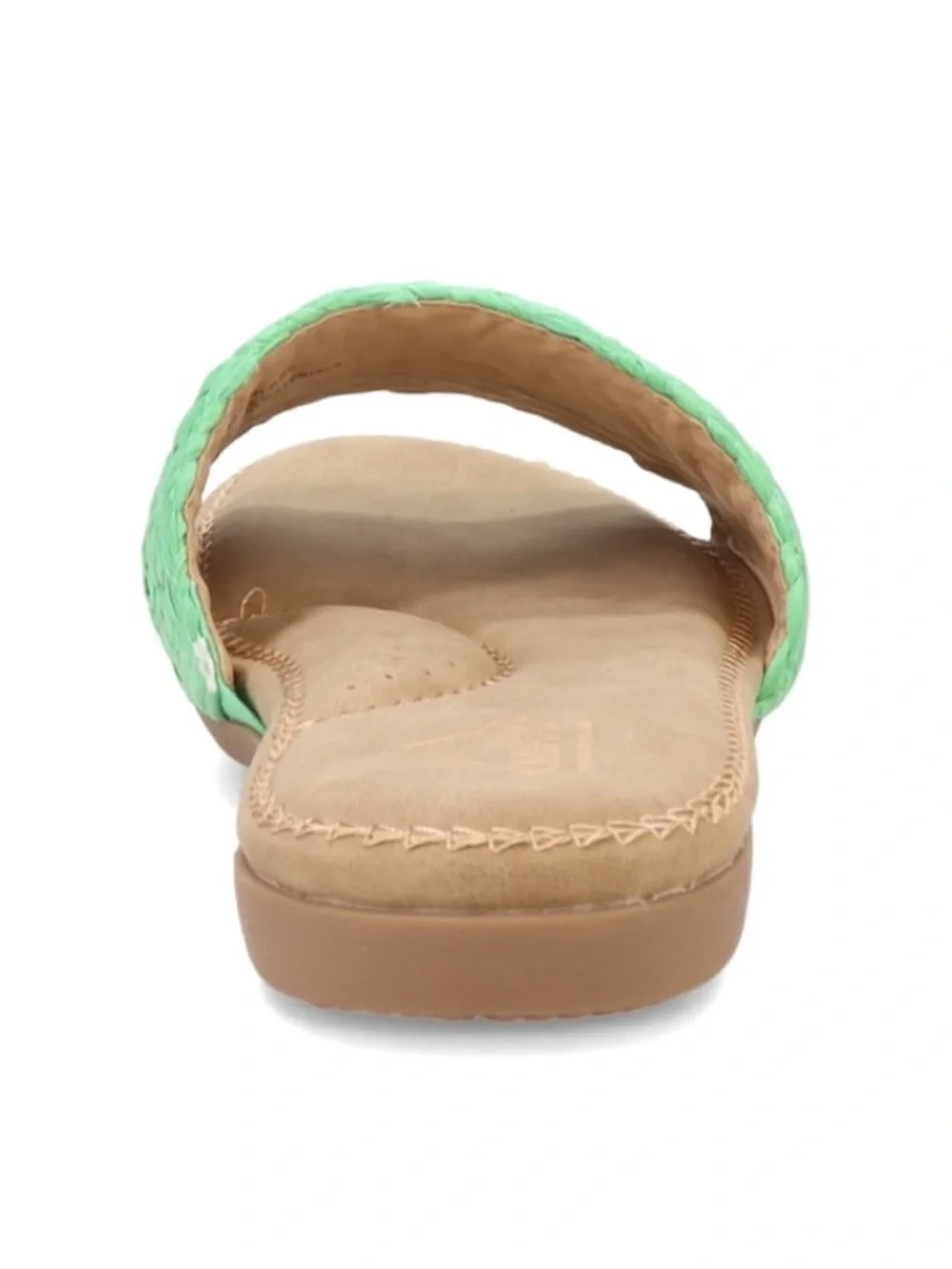 Cliffs FLAWLESS Green Raffia Sz 9 Braided Slide Sandals NIB